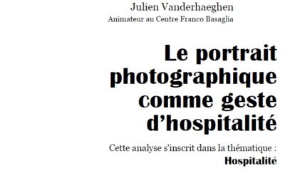 Publication : texte d&rsquo;analyse sur le portrait comme geste d&rsquo;hospitalité